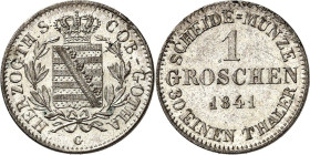 Sachsen/-Coburg-Gotha. 
Ernst I. 1806-1844. 1 Groschen 1841. AKS 90, J. 269. . 


vz-St