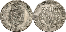 Westfalen, Kgr.. 
Hieronymus Napoleon 1807-1813. 24&nbsp;Mariengroschen 1810 B. AKS 12, J. 22. . 


rauer Schrötling,ss