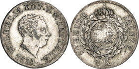Württemberg. 
Wilhelm I. 1816-1864. 6 Kreuzer 1825 Interp. Var. 1825. AKS 97, J. 43b var. K/R.80.2. 


ss