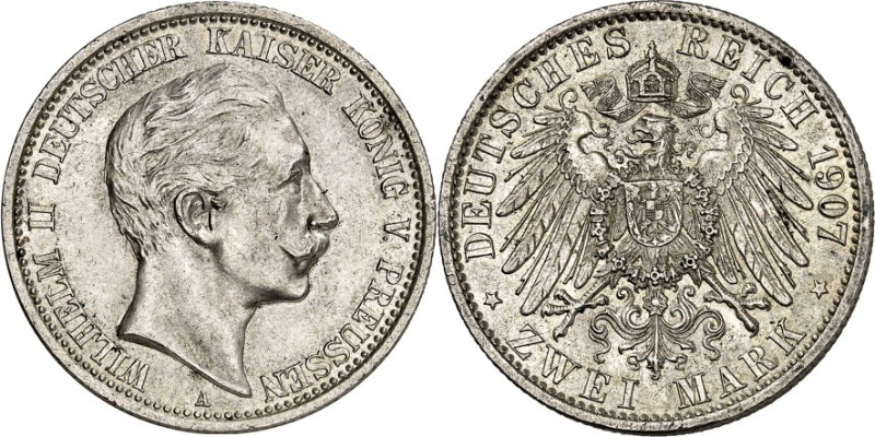 KAISERREICH. 
PREUSSEN, Königreich. 
2 Mark 1907 Wilhelm II. J. 102. . 


v...