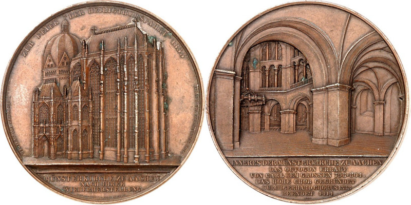 STÄDTE. 
DEUTSCHE STÄDTE. 
AACHEN. Medaille 1853 (v. J. Wiener) a.d. Feier der...