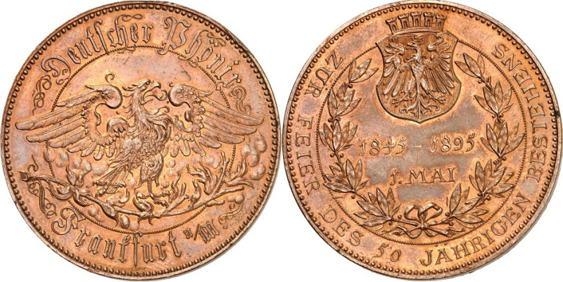 STÄDTE. 
DEUTSCHE STÄDTE. 
FRANKFURT am Main. Medaille 1895 (v. Lauer) a.d. 50...