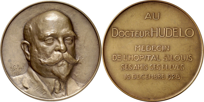 PERSONEN. 
MEDIZINER. 
HUDELO, Dr.med. Medaille 1928 (v.&nbsp;H.Calvet) gewidm...