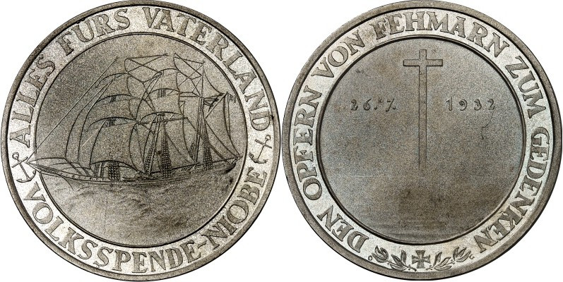 GESCHICHTE u. VERKEHRSWESEN. 
SCHIFFFAHRT. 
WEIMARER REPUBLIK. Medaille ("Volk...