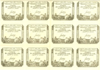 FRANKREICH.
Assignaten.
50 Sols  23.5.1793 20er Bogen eine Unterschrift, Bogen-Nr.12. Pi. A 55. .

I,II