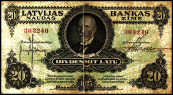 LETTLAND. 
20 Latu 1925. Pick&nbsp; 17a. . 


III-IV