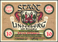 BAYERN. 
Lindenberg / Allg., Stadt. 5, 10, 50 Pf. 1.9.1947. Ke. 130, Schöne&nbsp; 481,482,483. (3 Stück). 


I