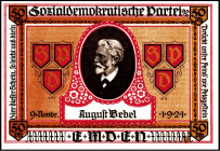 NIEDERSACHSEN. 
Emden, Sozialdemokratische Partei Deutschlands. 10, 25, 50 Pf., 1 Mark 4.-11.12.1921 Werbewoche. G.-M. 336.1. (4). 


I-II