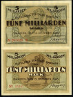 RHEINLAND. 
Barmen, Stadt. 5 Mrd.Mark 15.10.1923. Ke.VI. 235 i.k, v.E. 30,20bc,21ac. (8). 


5xI,3x IV