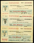 RHEINLAND. 
Cronenberg, Deutsche Bank Zweigstelle Cronenberg. 500 Mio, 1, 10 Mrd.Mark 25.8.1923 Serie H, I, K. v.E zu 269;. . 


III