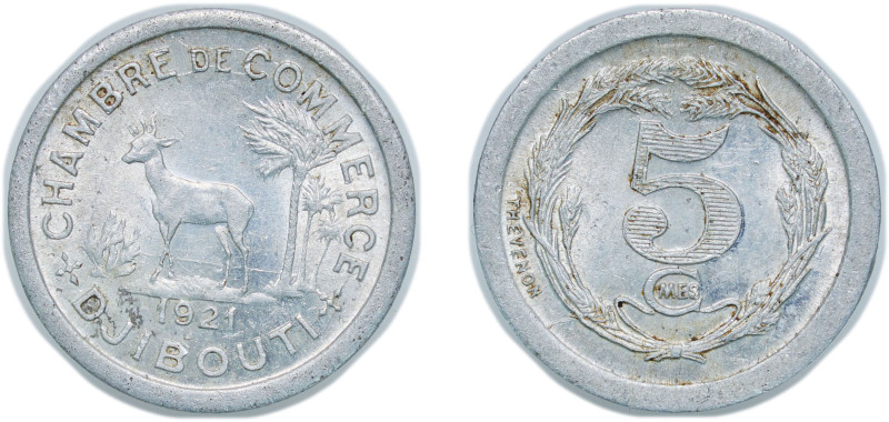 Djibouti French Somaliland French colony 1921 5 Centimes (Chambers of Commerce C...