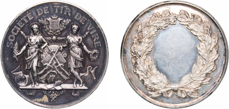 France Third Republic 19th-20th Century Medal - Société de Tir de Vire Silver 47...