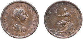 Great Britain United Kingdom 1806 1 Penny - George III (4th Issue) Copper Soho Mint 18.84g VF KM 663 Sp 3780