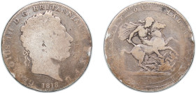 Great Britain United Kingdom 1818 1 Crown - George III Silver (.925) 27.13g F KM 675 Sp 3787