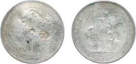 Great Britain United Kingdom 1899 B 1 Dollar - Victoria (British Trade Dollar) Silver (.900) Bombay Mint (30743159) 26.78g XF Chopmarked KM T5