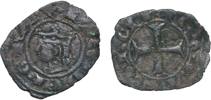 Italy Kingdom of Sicily Italian states 1296 - 1337 1 Denaro - Federico III d'Ara...