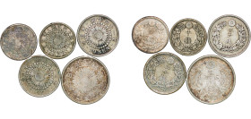 Japan Empire 19th-20th Century 10, 20 Sen Lots XF