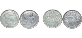 Latvia Republic 1932 5 Lati (2 Lots) Silver (.835) Royal Mint (Tower Hill) (600000) 25g AU KM 9 Schön 9