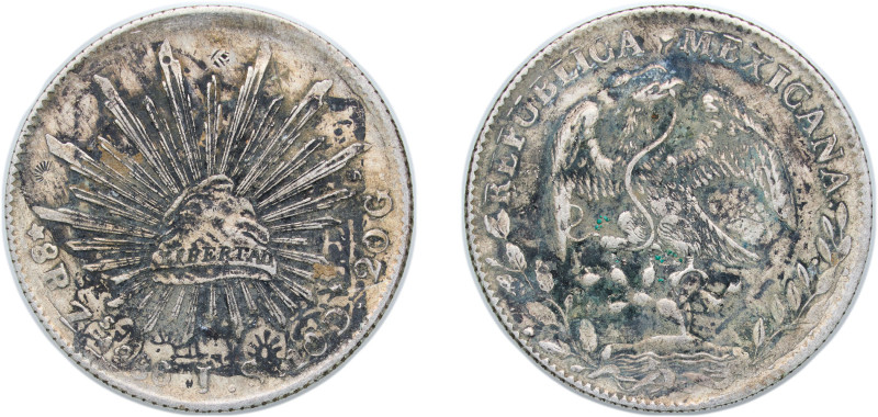 Mexico Federal Republic 1886 Zs JS 8 Reales Silver (.903) Zacatecas Mint (530300...