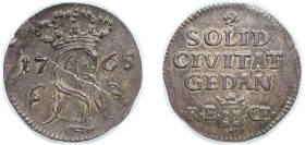 Polish–Lithuanian Commonwealth 1765 Szeląg gdański - Stanisław August Poniatowski Silver Gdańsk Mint 0.61g VF Kop 7789 Kop 7790 Kop 7791 Kop 7793...