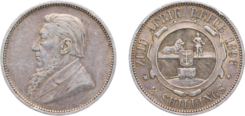 South Africa South African Republic 1896 2 Shillings (Zuid Afrikaansche Republie...