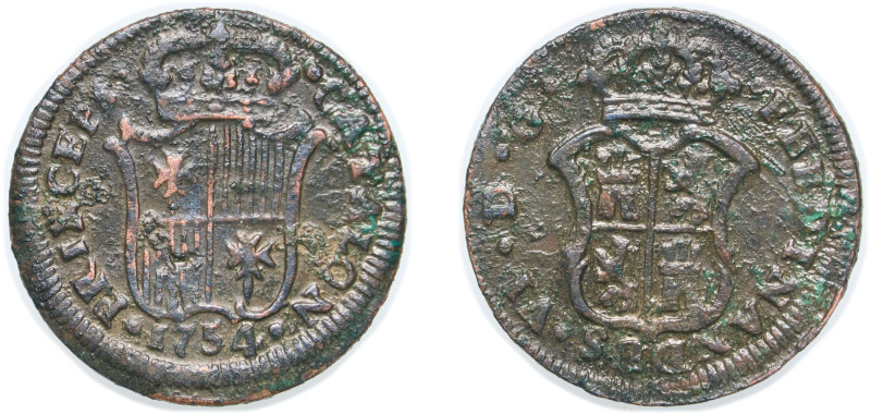 Spain Principality of Catalonia Spanish states 1754 Ardite - Fernando VI Copper ...