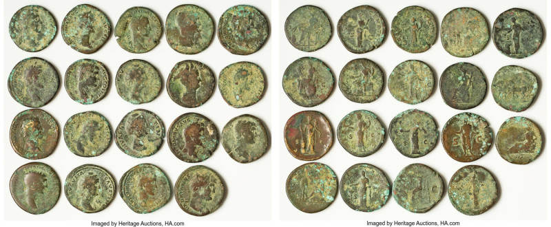 ANCIENT LOTS. Roman Imperial. Lot of nineteen (19) AE sestertii. Good-Fine, bron...