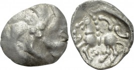 CENTRAL EUROPE. Vindelici. Quinarius (1st century BC). "Manching A" type.