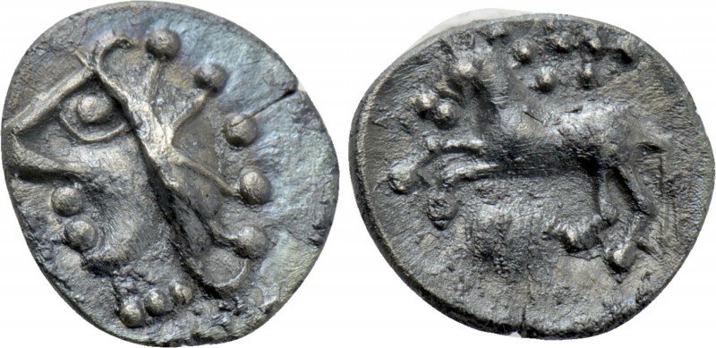 CENTRAL EUROPE. Vindelici. Hemiobol (1st century BC). "Manching 2" type.

Obv:...