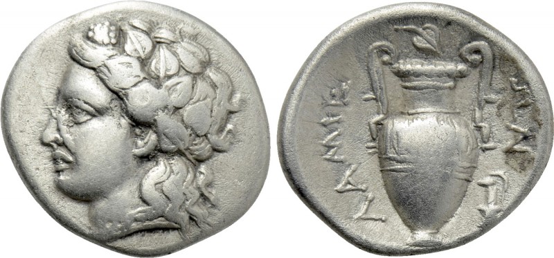 THESSALY. Lamia. Hemidrachm (Circa 350-300 BC). 

Obv: Head of Dionysos left, ...