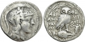 ATTICA. Athens. Tetradrachm (123/2 BC). New Style Coinage. Aphrodisi-, Apolexi- and Kalli-, magistrates.