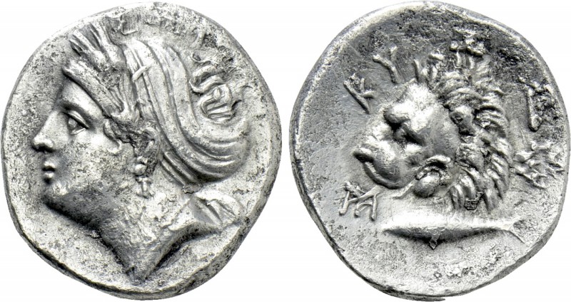 MYSIA. Kyzikos. Drachm(?) (3rd century BC). 

Obv: ΣΩTEIPA. 
Head of Kore Sot...