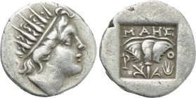 CARIA. Rhodes. Drachm (Circa 88-84 BC). Maes, magistrate.