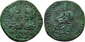 MOESIA INFERIOR. Marcianopolis. Septimius Severus with Julia Domna (193-211). Ae Pentassarion. Flavius Ulpianus, legatus consularis.