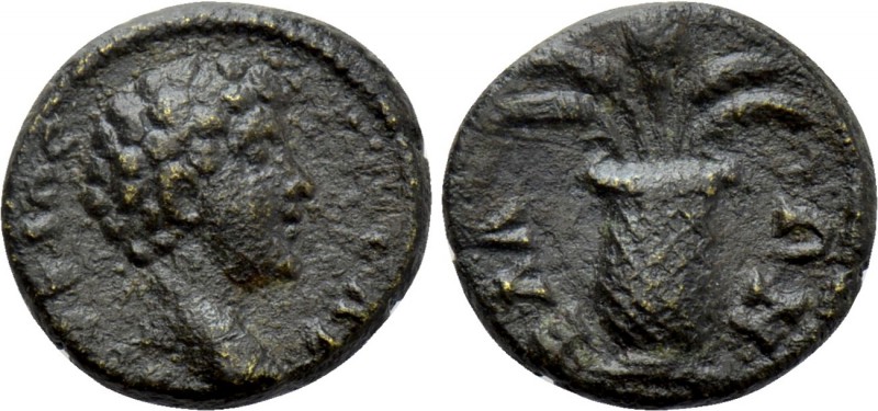 AEOLIS. Elaea. Commodus? (Caesar, 166-177). Ae. 

Obv: ΛOVKIOC KAICAP. 
Bare ...
