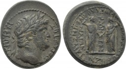 PHRYGIA. Laodicea ad Lycum. Nero (54-68). Ae. Anto- Zenon, son of Zenon, magistrate. Homonoia issue with Smyrna.