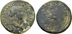 GALATIA. Koinon of Galatia. Trajan (98-117). Ae. T. Pomponius Bassus, presbeutes.
