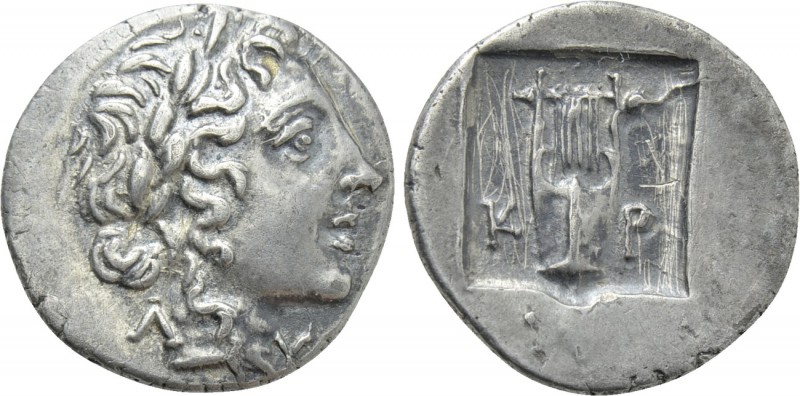 LYCIAN LEAGUE. Cragus (Circa 48-42 BC). Hemidrachm. 

Obv: Λ - Y. 
Laureate h...