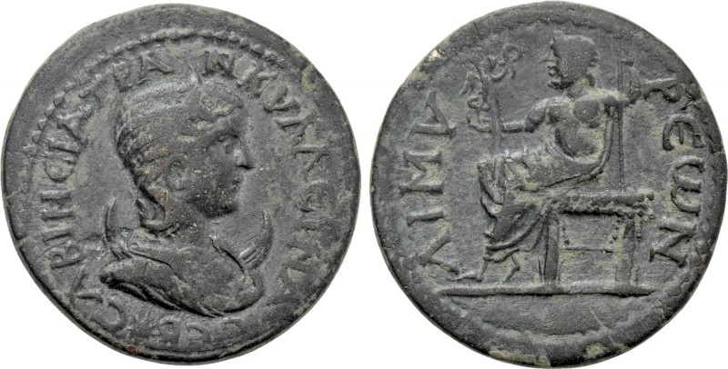 LYCIA. Limyra. Tranquillina (Augusta, 241-244). Ae. 

Obv: CΑΒINЄIA ΤΡΑΝΚVΛΛЄΙ...
