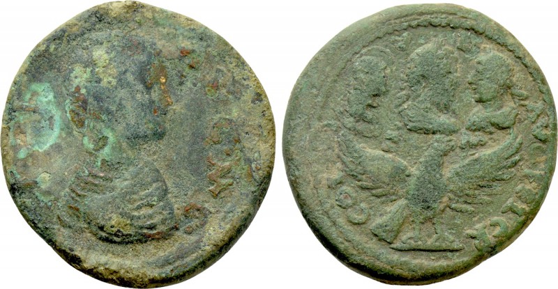 PISIDIA. Cremna. Julia Domna with Septimius Severus, Caracalla and Geta (Augusta...