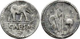 JULIUS CAESAR. Fourrée Denarius (49 BC). Contemporary imitation of military mint traveling with Caesar.