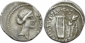 Q. SERVILIUS CAEPIO (M. JUNIUS) BRUTUS. Denarius (42 BC). Military mint traveling with Brutus in Lycia.