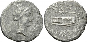 Q. SERVILIUS CAEPIO (M. JUNIUS) BRUTUS. Denarius (42 BC). Military mint traveling with Brutus in Lycia.