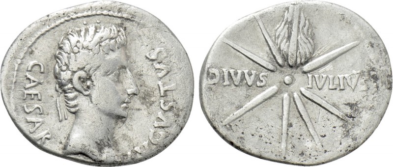 AUGUSTUS (27 BC-14 AD). Denarius. Uncertain Spanish mint, possibly Colonia Patri...