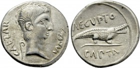 AUGUSTUS (27 BC-14 AD). Denarius. Contemporary imitation of an uncertain Italian mint.