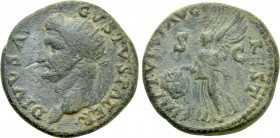 DIVUS AUGUSTUS (Died 14). Dupondius. Rome. Restitution issue struck under Titus.