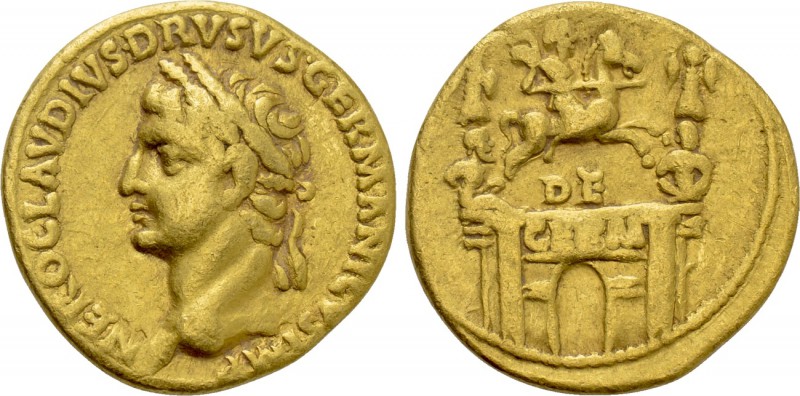 NERO CLAUDIUS DRUSUS (Died 9 BC). GOLD Aureus. Lugdunum. Struck under Claudius....