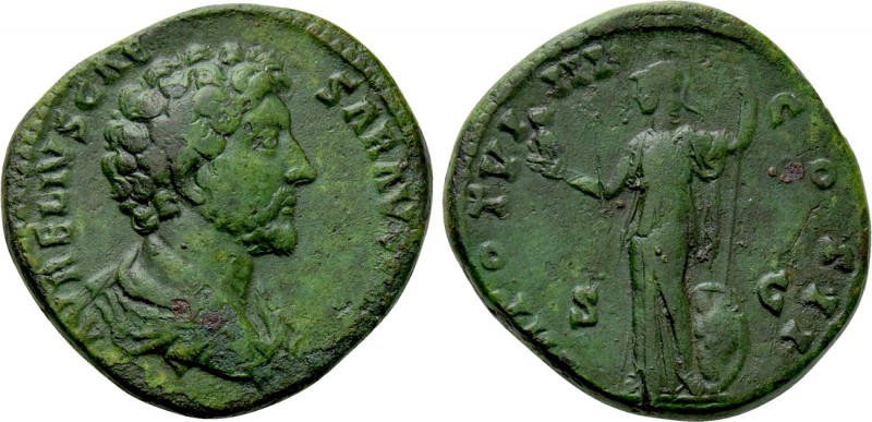 MARCUS AURELIUS (Caesar, 139-161). Sestertius. Rome. 

Obv: AVRELIVS CAESAR AV...