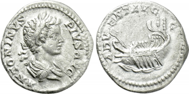 CARACALLA (198-217). Denarius. Rome.

Obv: ANTONINVS PIVS AVG.
Laureate and d...