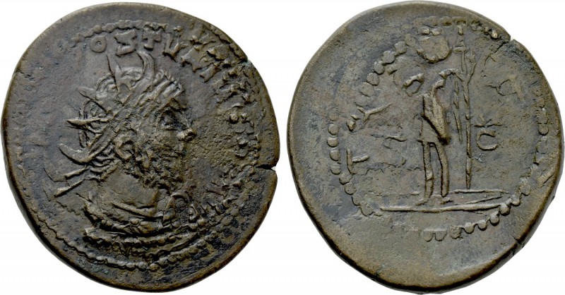 POSTUMUS (260-269). Double Sestertius. Irregular mint. 

Obv: Radiate, draped ...